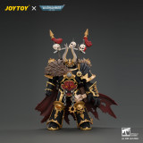 JOYTOY JT05046 Warhammer 40k 1:18 Black Legion Chaos Lord with Power Fist, Plasma Pistol and Astartes Chainblade