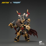 JOYTOY JT05046 Warhammer 40k 1:18 Black Legion Chaos Lord with Power Fist, Plasma Pistol and Astartes Chainblade