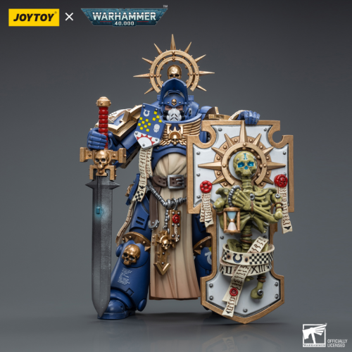 JOYTOY JT6465 Warhammer 40k 1: 18 Ultramarines Primaris Captain with Relic Shield and Power Sword