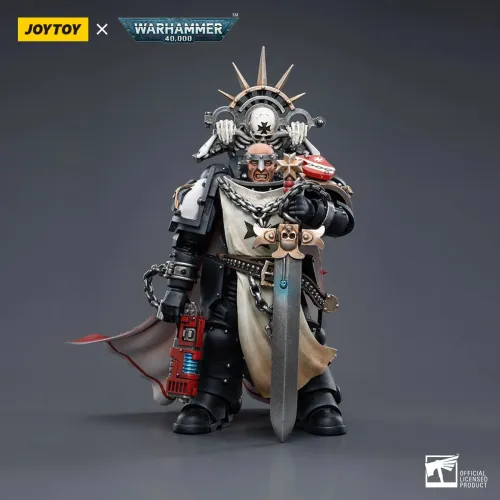 JOYTOY Warhammer 40k 1: 18 Black Templars Marshal Primaris Sword Brethren and Emperors Champion