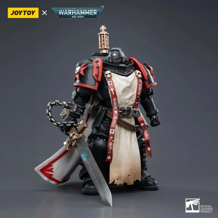 JOYTOY Warhammer 40k 1: 18 Black Templars Marshal Primaris Sword Brethren and Emperors Champion