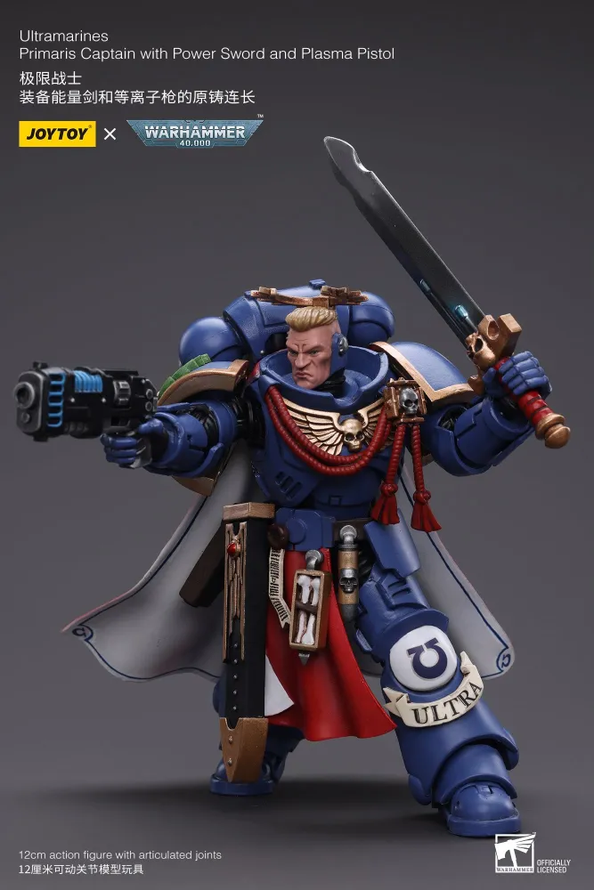 JOYTOY JT6441 Warhammer 40k 1: 18  Ultramarines  Primaris Captain with Power Sword and Plasma Pistol