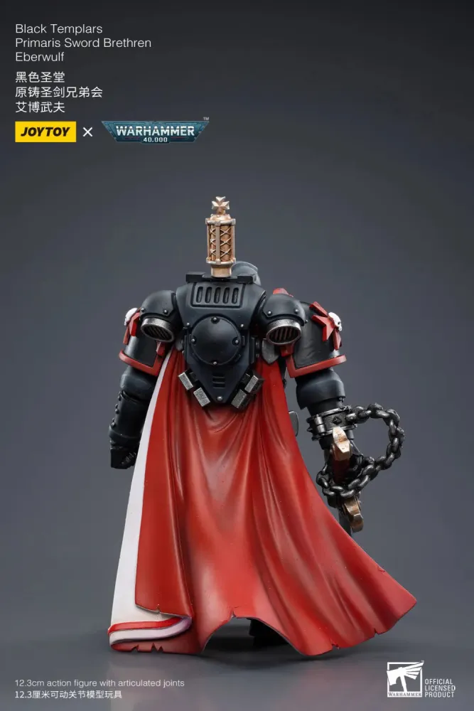 JOYTOY Warhammer 40k 1: 18 Black Templars Marshal Primaris Sword Brethren and Emperors Champion