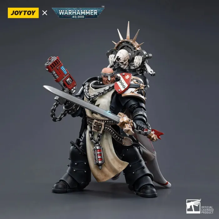 JOYTOY Warhammer 40k 1: 18 Black Templars Marshal Primaris Sword Brethren and Emperors Champion