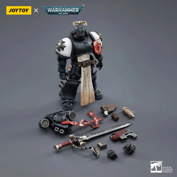 JOYTOY Warhammer 40k 1: 18 Black Templars Marshal Primaris Sword Brethren and Emperors Champion