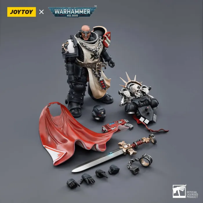 JOYTOY Warhammer 40k 1: 18 Black Templars Marshal Primaris Sword Brethren and Emperors Champion
