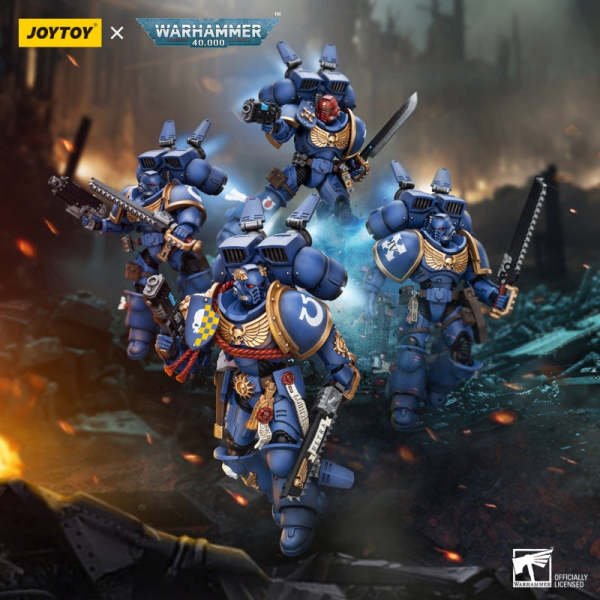 JOYTOY Warhammer 40k 1: 18 Ultramarines Jump Pack Intercessors