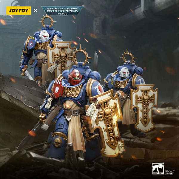 JOYTOY Warhammer 40k 1: 18 Space Marines Ultramarines Bladeguard Veterans