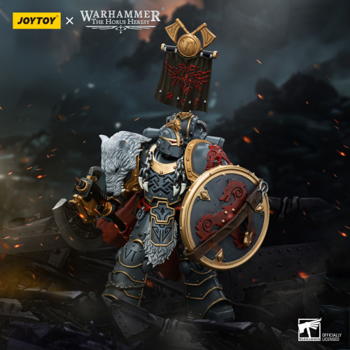 JOYTOY Warhammer The Horus Heresy Space Wolves Legion Praetor and Hvarl Red-Blade