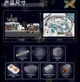 Mould King 12029 Christmas Train Fun Park