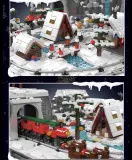 Mould King 12029 Christmas Train Fun Park
