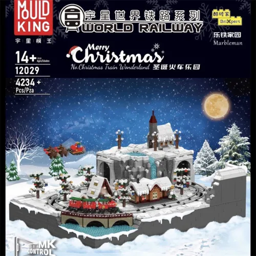 Mould King 12029 Christmas Train Fun Park