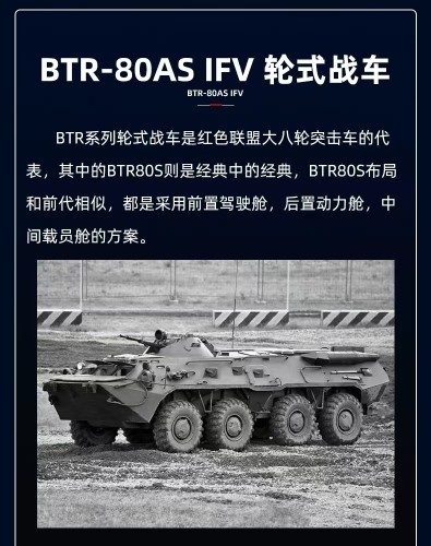 SLUBAN M38-B1251 BTR80AS Infantry Fighting Vehicle BTR-80S 2in1