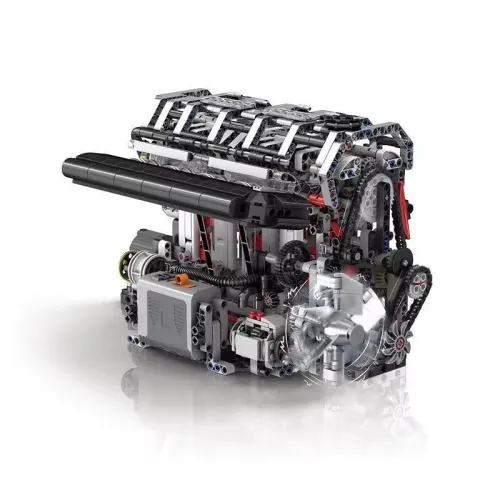 Mould King 10087 Inline 4-cylinder gasoline engine, electric motor drive