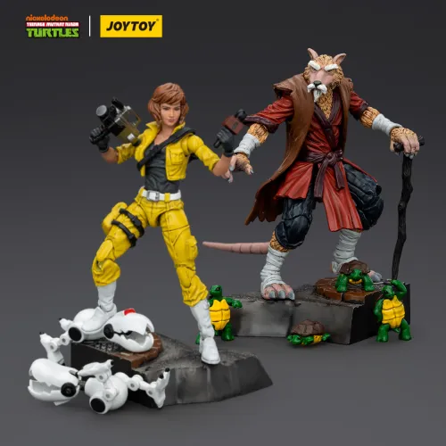 JOYTOY Teenage Mutant Ninja Turtles TMNT Splinter and April O'Neil
