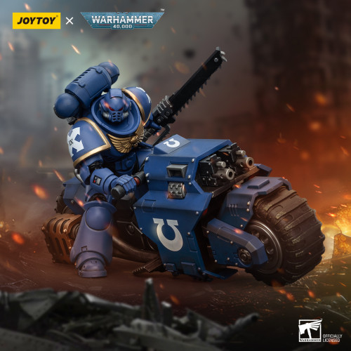 JOYTOY Warhammer 40k 1: 18 Space Marines Ultramarines Outriders Brother Catonus