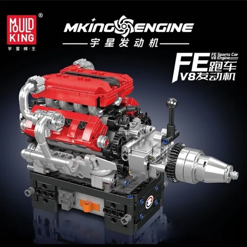 Mould King 10204 FE Sports Car V8 Engine