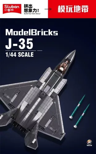 SLUBAN M38-B1186 J-35 Stealth Fighter Metal Coating Version