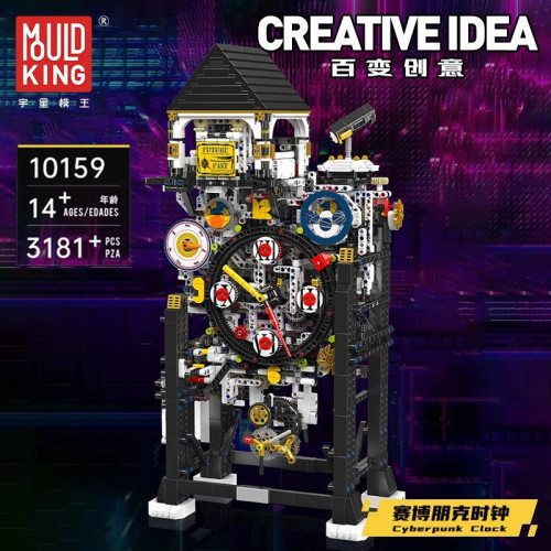Mould King 10159 Cyberpunk Clock