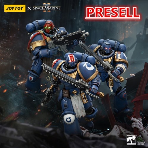 JOYTOY Warhammer 40k Collectors Edition Space Marine 2 Ultramarines  Lieutenant Titus, Sergeant Gadriel and Brother Chairon
